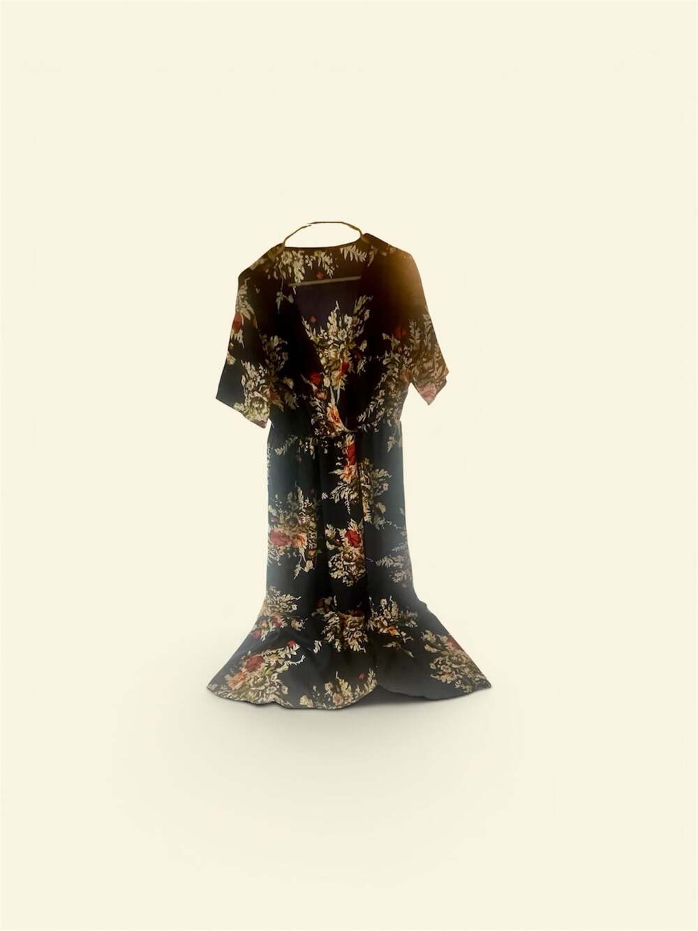 Floral Print Wrap Style Dress Size 5XL